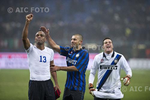   Julio Cesar Soares     Walter Samuel Inter 2012 Milano, Italy. Final Joy 
