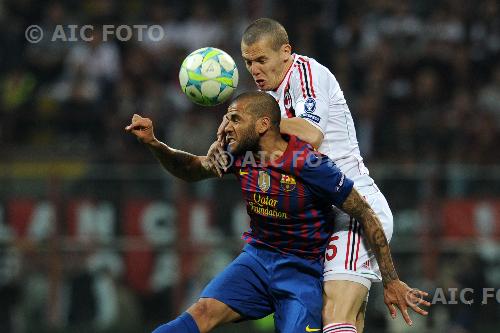Milan   Daniel ALves Barcellona match between Milan 0-0 Barcelona Milan, Italy. 