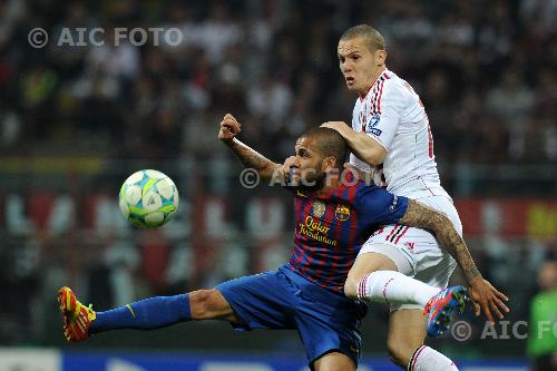 Milan   Daniel ALves Barcellona match between Milan 0-0 Barcelona Milan, Italy. 