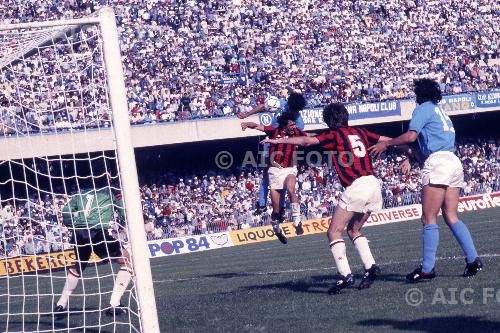 Napoli Paolo Maldini Milan 1988 Napoli, Italy. Goal 1-1 