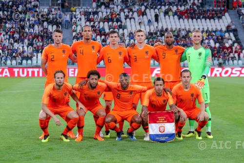  Virgil van Dijk    Marten de Roon    Matthijs de Ligt    Ryan Babel    Memphis Depay    Ruud Vormer    Team Netherlands final match between  Italy 1-1  Netherlands 