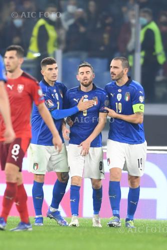 Italy Jorginho Jorge Luiz Frello Filho Italy Leonardo Bonucci Olympic match between Italy 1-1 ISwitzerland Roma, Italy 