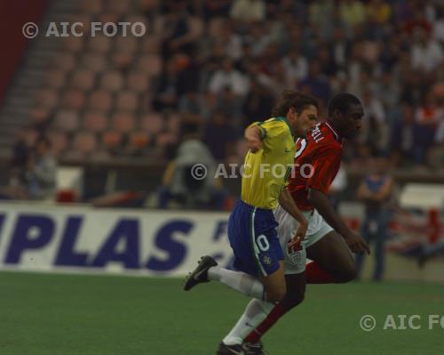 Brazil Sol Campbell England 1997 Paris, France. 