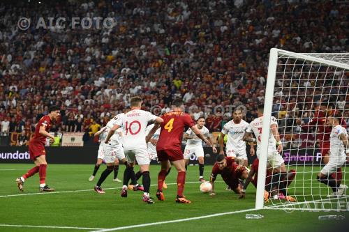 Roma Alex Telles Sevilla FC Loic Bade Budapest, Hungary 
