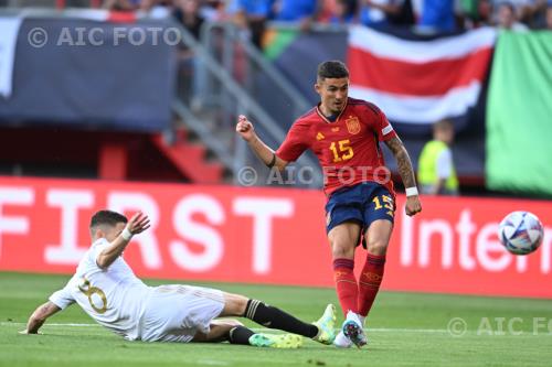 Spain Jorginho Jorge Luiz Frello Filho Italy 2023 Enschede, Netherlands. Goal 1-0 