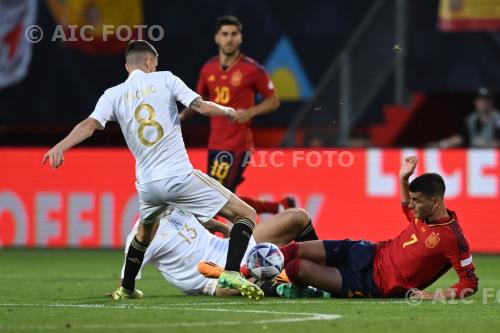 Italy Alvaro Morata Spain Rafael Toloi De Grolsh Veste final match between Spain 2-1 Italy Enschede, Netherlands. 