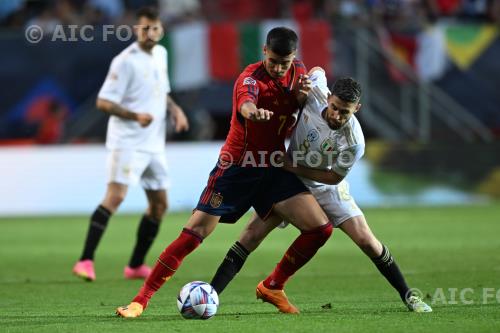 Spain Jorginho Jorge Luiz Frello Filho Italy 2023 Enschede, Netherlands. 