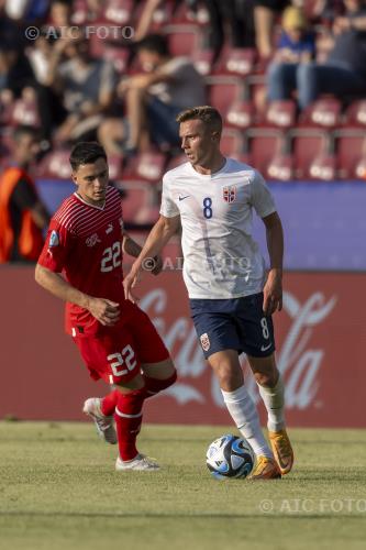 Norway U21 Fabian Rieder Switzerland  U21 2019 Cluj-Napoca, Romania. 