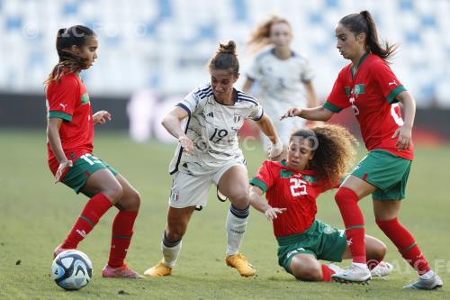 Morocco Women Martina Lenzini Italy Women Fatima Gharbi FWWC 2023 I Friendly Match Paolo Mazza match between  Italy Women 0-0 Morocco Women 
