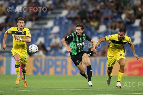 Hellas Verona Samuele Mulattieri Sassuolo Diego Coppola Mapei match between Sassuolo 3-1 Hellas Verona Reggio Emilia, Italy 