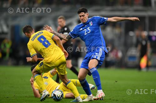 Italy Georgiy Sudakov Ukraine Roman Yaremchuk Giuseppe Meazza final match between  Italy 2-1 Ukraine Milano, Italy. 