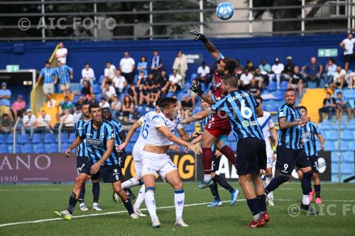 Lecco Gabriele Moncini Brescia Andrea Cistana Italian championship 2023 2024 Serie B 5°Day Mario Rigamonti match between Lecco 0-2 Brescia 