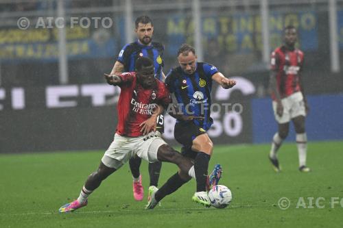 Milan Carlos Augusto Inter Francesco Acerbi Giuseppe Meazza match between    Inter 5-1 Milan Milano, Italy 