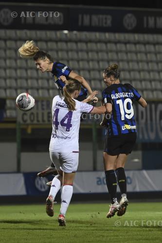 Inter Women Lisa Alborghetti Inter Women Emma Skou Faerge Ernesto Breda match between Inter Women 1-1 Fiorentina Women Milano, Italy 