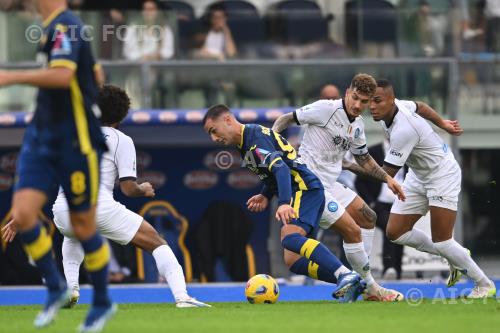 Napoli Federico Bonazzoli Hellas Verona Giovanni Di Lorenzo Italian championship  2023 2024 9°Day Marcantonio Bentegodi match between  Hellas Verona 1-3 Napoli 