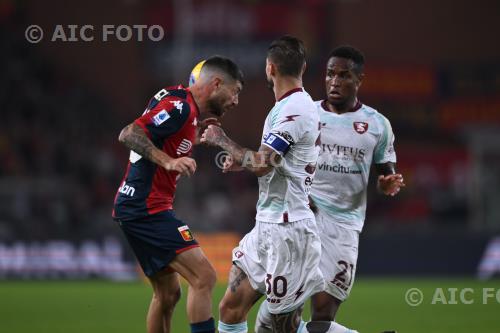 Genoa Pasquale Mazzocchi Salernitana Jovane Cabral Luigi Ferraris match between  Genoa 1-0 Salernitana Genova, Italy 