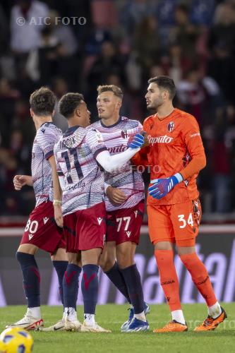 Bologna Dan Ndoye Bologna Sydney van Hooijdonk Italian Championship Frecciarossa  Cup  2023 2024 Renato Dall Ara match between  Bologna 2-0 Hellas Verona Bologna, Italy 