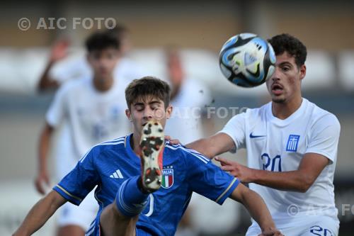 Italy U17 Athanasios Papanikopoulos Greece U17 2023 Forli, Italy. 