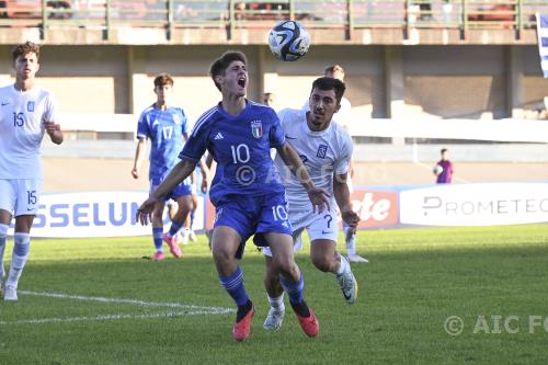 Italy U17 Nikostratos Zouridakis Greece U17 2023 Forli, Italy. 