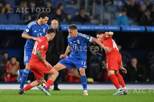 North Macedonia Matteo Darmian Italy Davide Frattesi UEFA European Qualifier 2023-2024 Group C Olimpic final match between    Italy 5-2 North Macedonia 