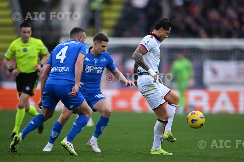 Cagliari Razvan Marin Empoli Sebastian Walukiewicz Carlo Castellani match between    Empoli  0-1 Cagliari Empoli, Italy 