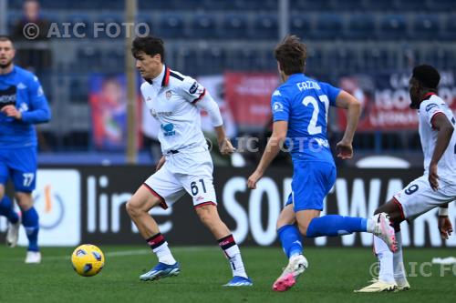 Cagliari Jacopo Fazzini Empoli Antoine Makoumbou Carlo Castellani match between    Empoli  0-1 Cagliari Empoli, Italy 