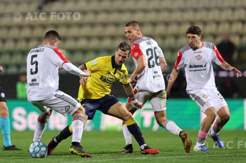 Cremonese Jacopo Manconi Modena Valentin Antov Italian championship 2023 2024 Serie B 28°Day Alberto Braglia match between Modena 0-1 Cremonese 