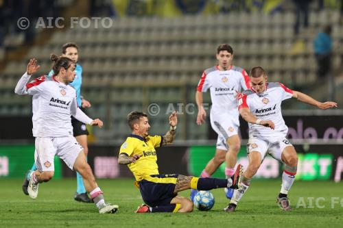 Cremonese Jacopo Manconi Modena Valentin Antov Alberto Braglia match between Modena 0-1 Cremonese Modena, Italy 