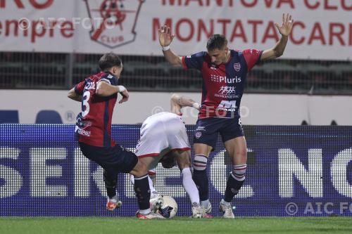 Virtus Verona Gianmarco Begheldo Virtus Verona Gaetano Monachello Danilo Martelli match between Mantova 4-0 Virtus Verona Mantova, Italy 