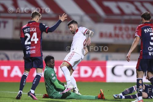 Virtus Verona Gaetano Monachello Mantova Antonio Metlika Danilo Martelli match between Mantova 4-0 Virtus Verona Mantova, Italy 