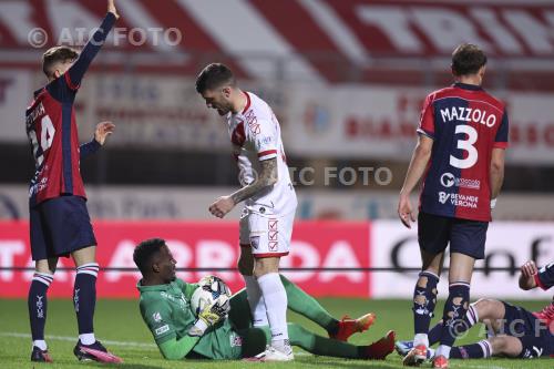 Virtus Verona Gaetano Monachello Mantova Antonio Metlika Danilo Martelli match between Mantova 4-0 Virtus Verona Mantova, Italy 