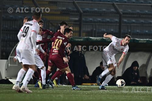 Lucchese Giacomo Benedetti Pontedera Lorenzo Ignacchiti Ettore Mannucci match between Pontedera  2-2  Lucchese Pontedera, Italy 