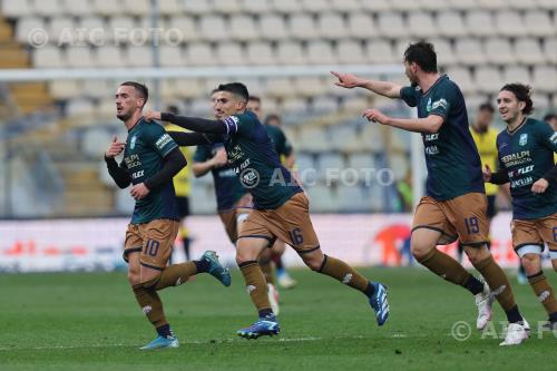 Feralpisalo Luca Fiordilino Feralpisalo Federico Bergonzi Italian championship 2023 2024 Serie B 29°Day Alberto Braglia match between Modena 2-3 Feralpi 