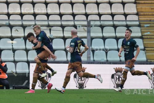 Feralpisalo Mattia Felici Feralpisalo Bruno Martella Italian championship 2023 2024 Serie B 29°Day Alberto Braglia match between Modena 2-3 Feralpi 