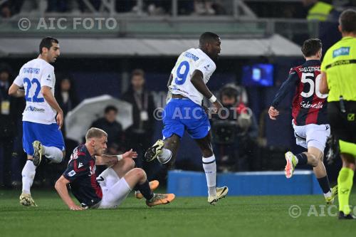 Inter Jens Odgaard Bologna Marcus Thuram Italian championship  2023 2024 28°Day Renato Dall Ara match between Bologna 0-1 Inter 