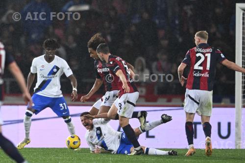 Inter Joshua Zirkzee Bologna Remo Freuler Italian championship  2023 2024 28°Day Renato Dall Ara match between Bologna 0-1 Inter 
