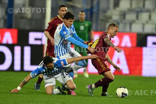 Carrarese Nicolò Contiliano Spal Luca Ghiringhelli Italian championship 2023 2024 Lega Pro 33 °Day Paolo Mazza match between Spal 0-0 Carrarese 