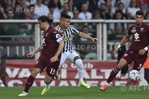 Torino Carlos Alcaraz Juventus Adam Masina Olimpic match between  Torino 0-0 Juventus Torino, Italy 