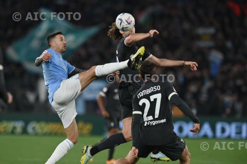 Lazio Adrien Rabiot Juventus Andrea Cambiaso Olimpic match between    Lazio 2-1 Juventus Roma, Italy 