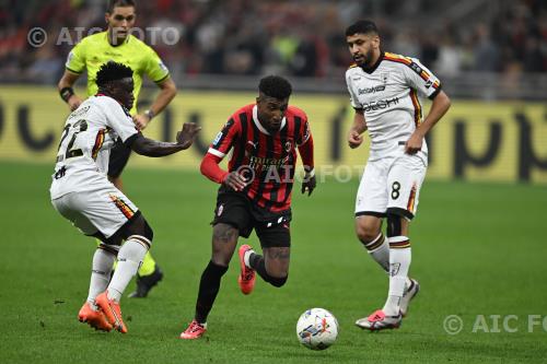 Lecce Emerson Royal Milan Hamza Rafia Giuseppe Meazza match between    Milan 3-0 Lecce Milano, Italy 