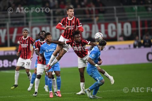 Napoli Francesco Camara Milan Samuel Chukwueze Italian championship 2024 2025 10°Day Giuseppe Meazza match between    Milan 0-2 Napoli 