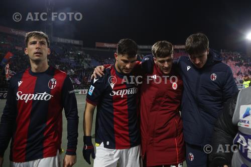 Bologna Riccardo Orsolini Bologna Alexis Saelemaekers Italian championship 2024 2025 20°Day Renato Dall’Ara match between    Bologna 2-2 Roma 