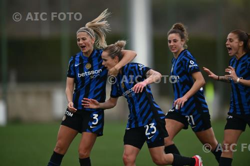 Inter Women Katie Bowen Inter Women Martina Tomaselli Italian championship 2024 2025  Femminile 18°Day Mirko Fersini match between Lazio Women 4-4 Inter Women 