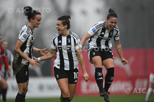 Juventus Women Barbara Bonansea Juventus Women Lisa Boattin Peppino Vismara match between     Milan Women 0-6 Juventus Women Milano, Italy 
