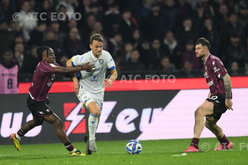 Salernitana Emil Bohinen Frosinone Alberto Cerri Arechi match between Salernitana 1-1 Frosinone Salerno, Italy 