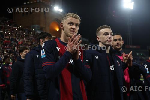Bologna Lewis Ferguson Bologna Charalampos Lykogiannis Renato Dall’Ara match between    Bologna 2-1 Milan Bologna, Italy 