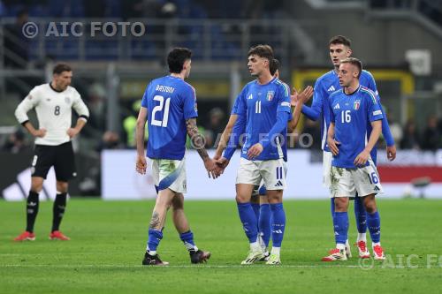 Italy Daniel Maldini Italy Davide Frattesi UEFA Nations League 2024-2025 Giuseppe Meazza 4 final match between Italy 1-2 Germany Milano, Italy 