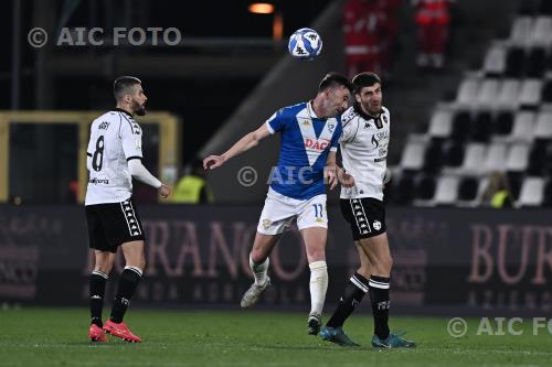 Spezia Gabriele Moncini Brescia Petko Hristov Alberto Picco match between Spezia 0-1 Brescia La Spezia, Italy 