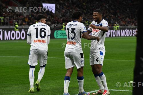 Atalanta Isak Hien Atalanta Raoul Bellanova Giuseppe Meazza match between   Milan 0-1 Atalanta Milano, Italy Goal 1-0 