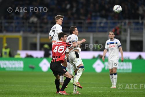 Atalanta Mattia Gabbia Milan Mateo Retegui Giuseppe Meazza match between   Milan 0-1 Atalanta Milano, Italy Goal 1-0 